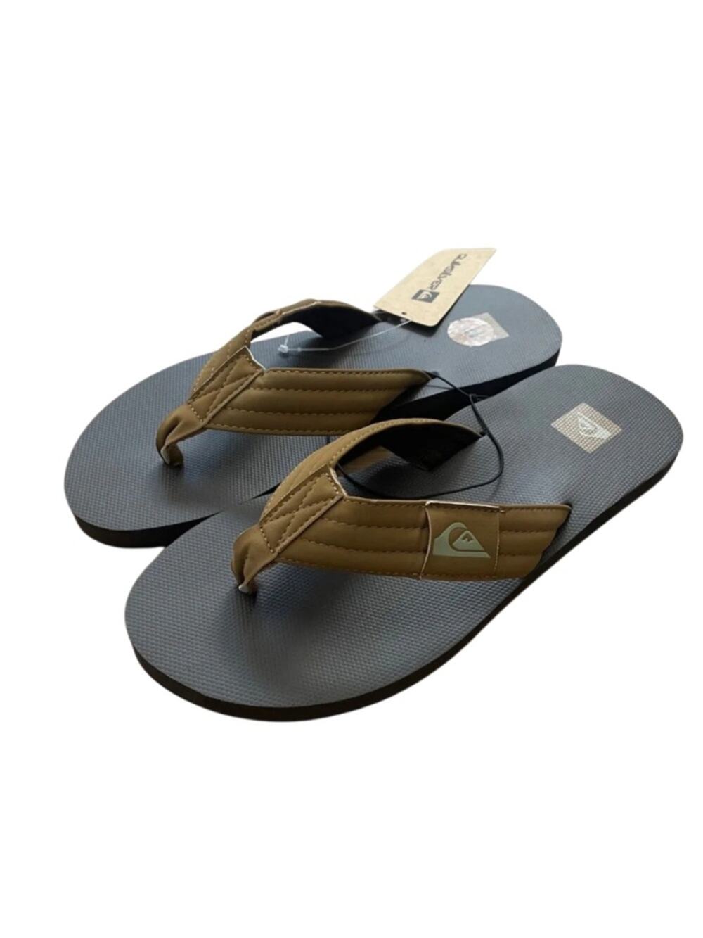 NWT Quiksilver Brown Summer Beach Flip Flop Water Waterproof Sandals Men 8 #0179